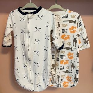 👼3 for $10👼 Hudson Baby Sleep Sacks. Set of 2. Forest Theme. EUC. 0-3M.